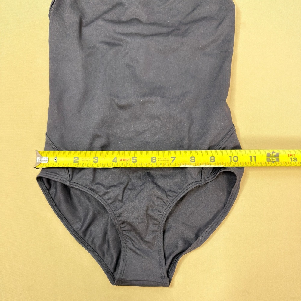 NWOT Bloch Girls Aisling Black Mesh Rhinestone Lattice Back Leotard‎ 8-10 Dance - Picture 4 of 8